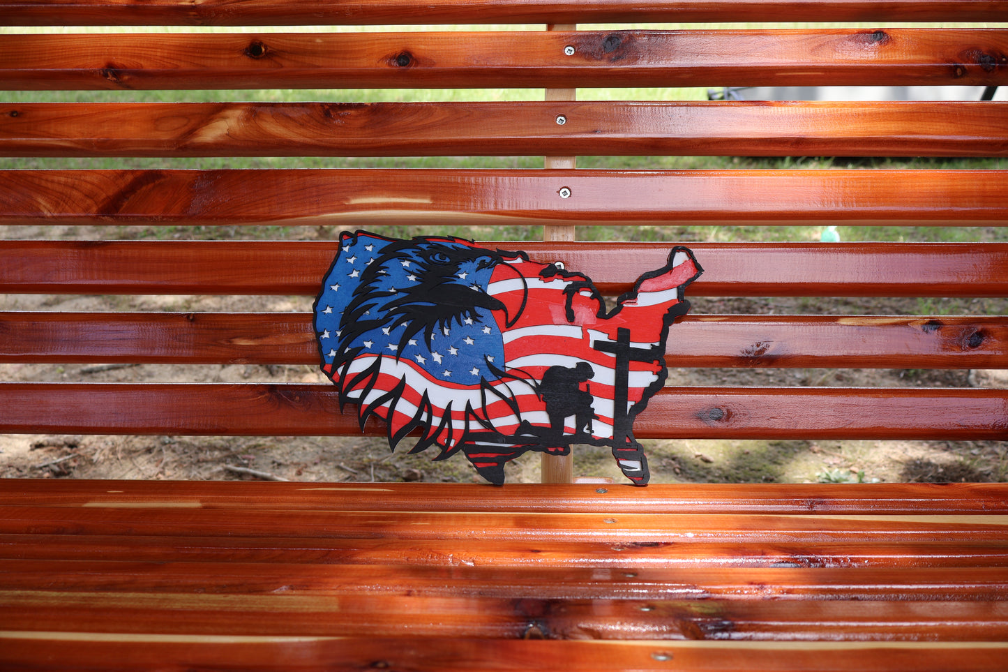 American Soldier Cross Plaque (8”x10”