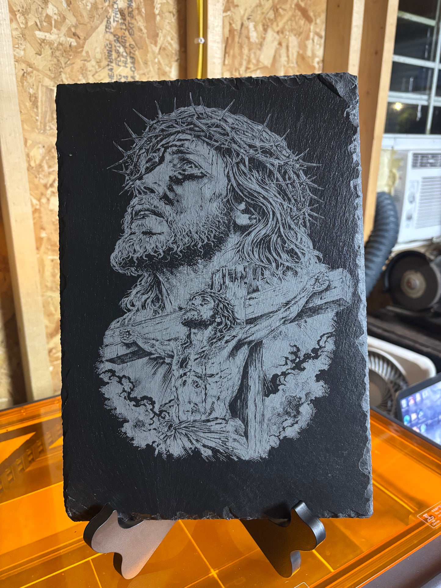 Slate Jesus Plaque 9”x12”