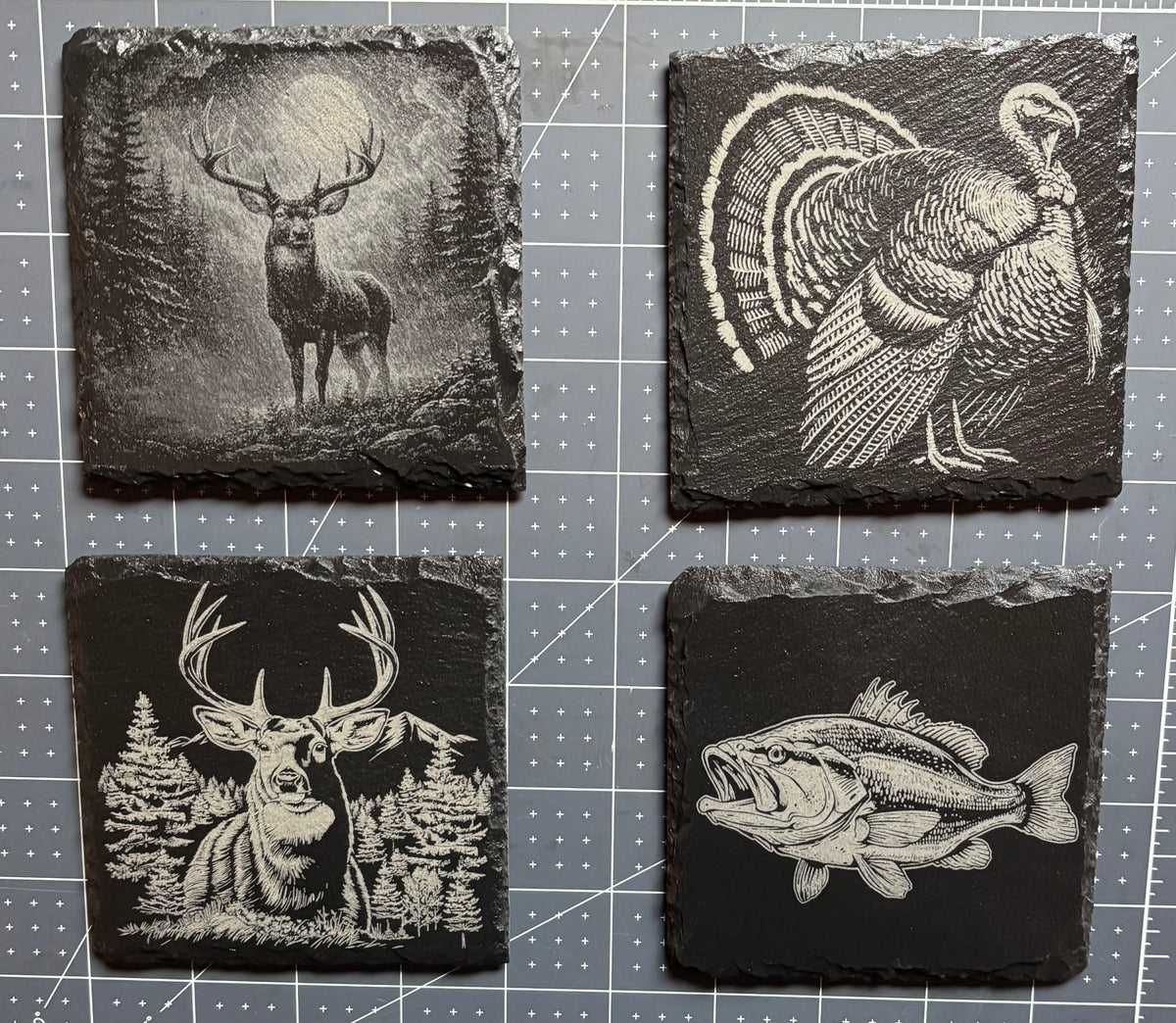 Custom Slate Coasters 4pk