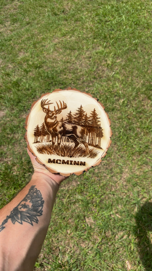 Custom Pine Wood Plaque 9”