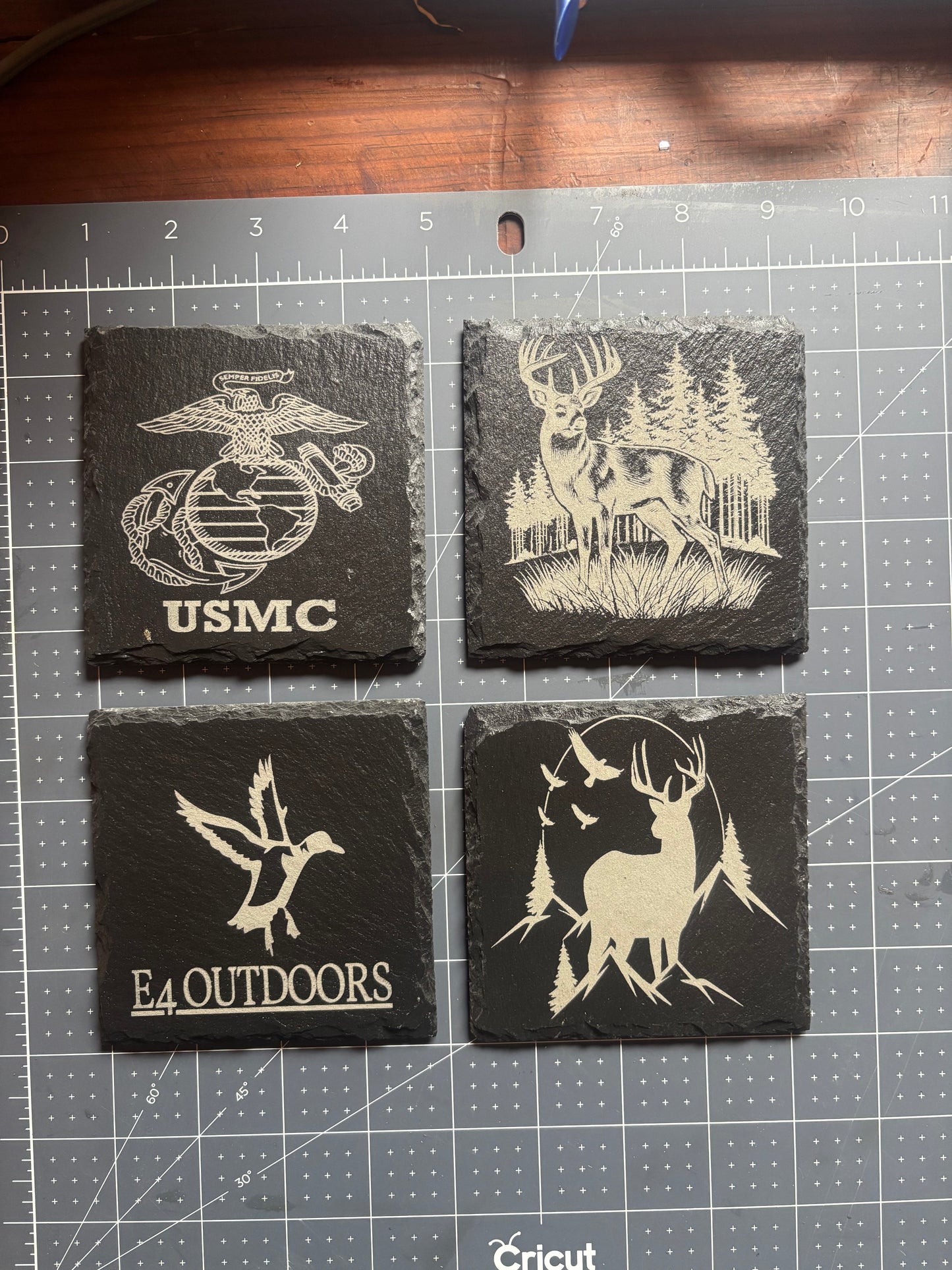 Custom Slate Coasters 4pk